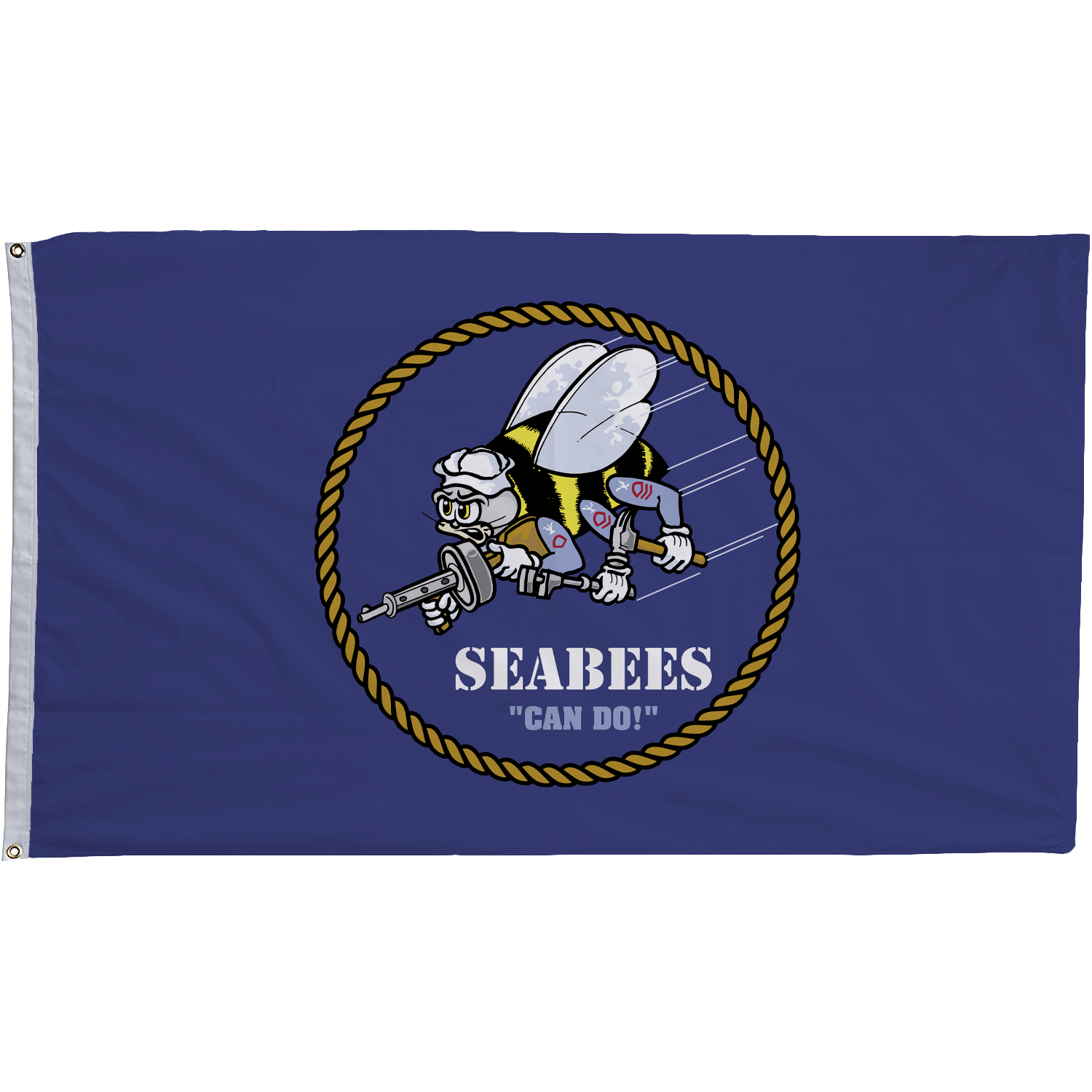 5x8 ft Navy Seabees Flag