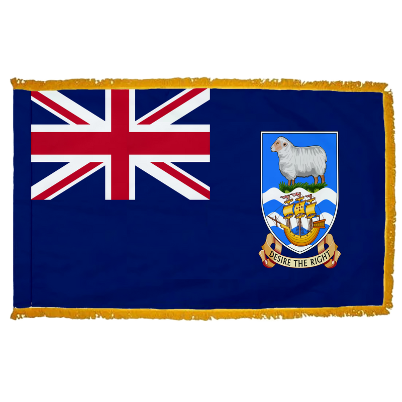 Falkland Islands Flag with Fringe