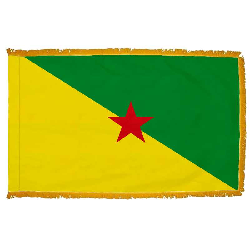 French Guiana Flag with Fringe