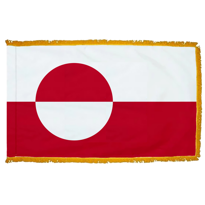 Greenland flag with fringe