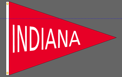3x40 in Indiana Big 10 Pennant