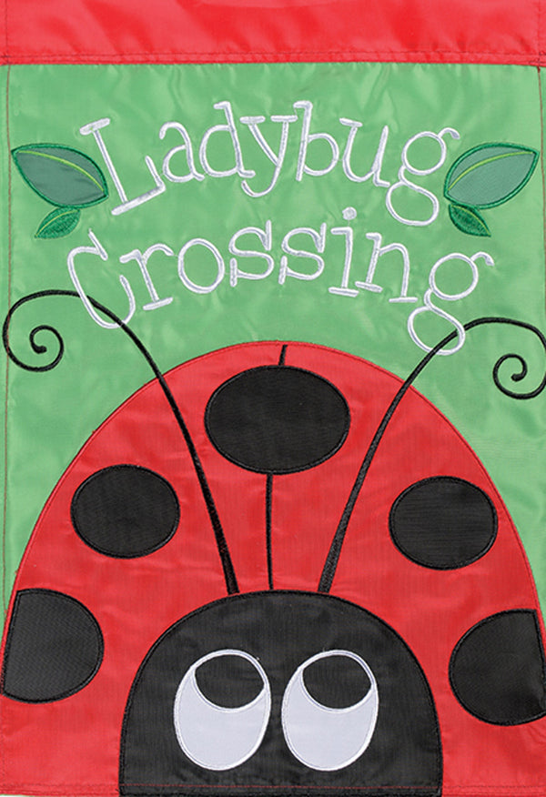 "Lady Bug Crossing" Applique Banner