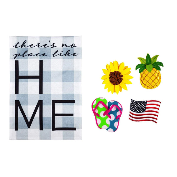 12x18 in "No Place Like Home" Interchangeable Garden Flag