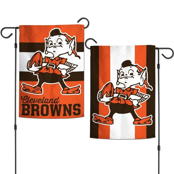 Cleveland Browns "Brownie" 2-Sided Garden Flag 12"x18"