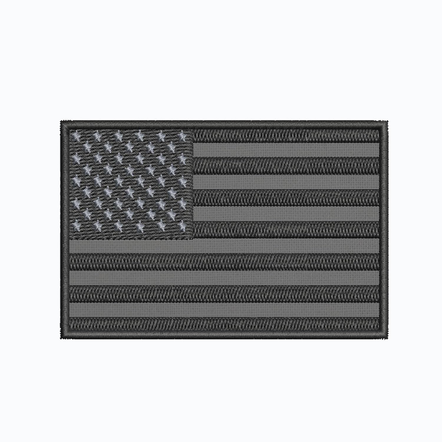 USA FLAG, BLACK & GRAY-AMERICAN PRIDE-BIKER-SHOULDER/IRON ON USA FLAG, BLACK & GRAY-AMERICAN PRIDE-BIKER-SHOULDER/IRON ON