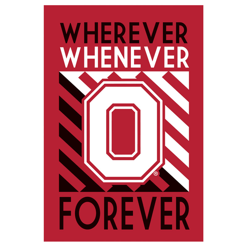 Ohio State Buckeye Forever Fan Flag