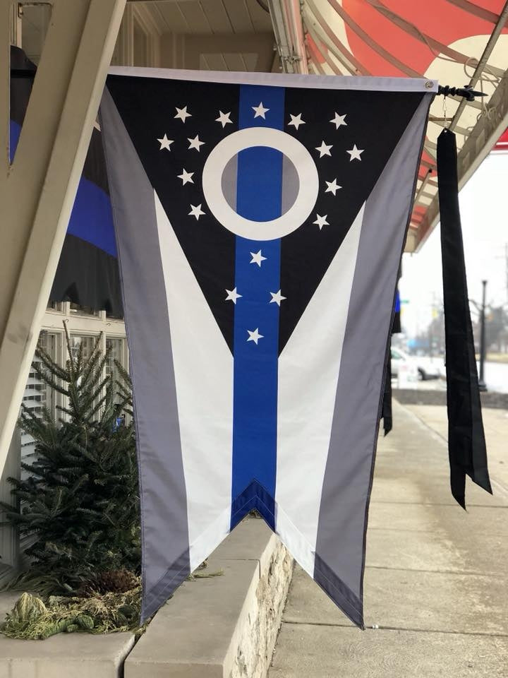 Thin Blue Line Ohio Flags