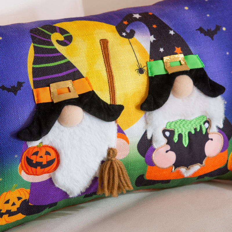 16x10 in Halloween Gnomes Lumbar Pillow