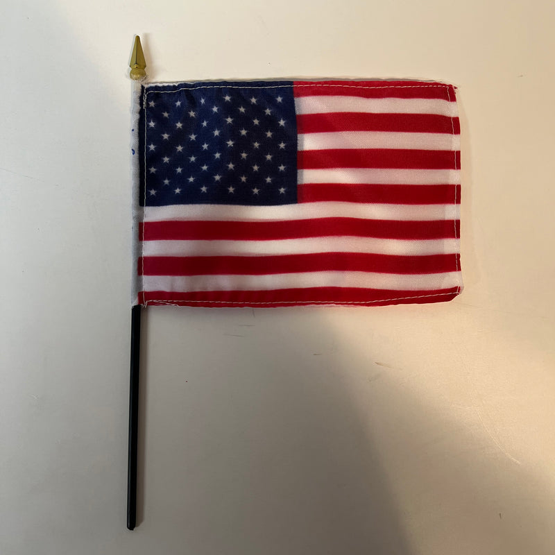 Custom 5x7 in. American Stick Flags 12-Pack