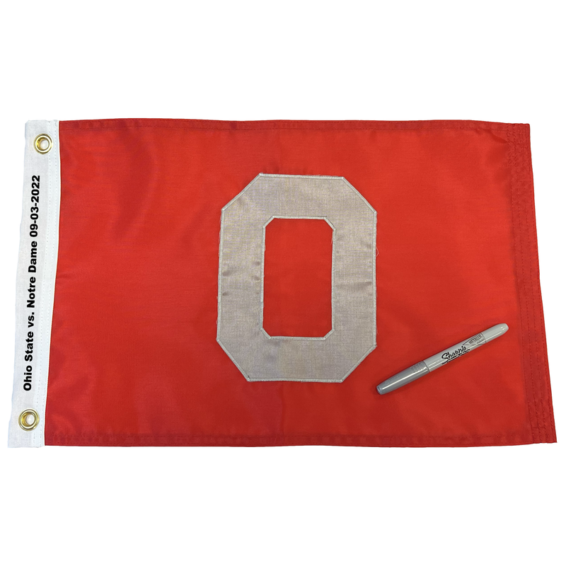 Ohio State Buckeye Gameday Autograph Flag