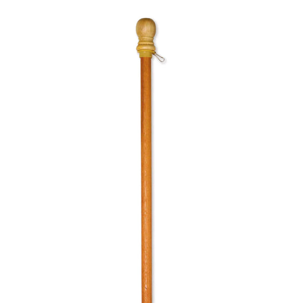 Wooden Banner Pole w/ Spinning Ring