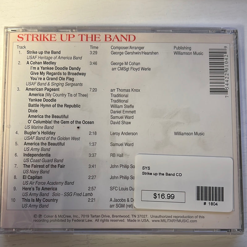 Strike Up The Band Patriotic Music CD