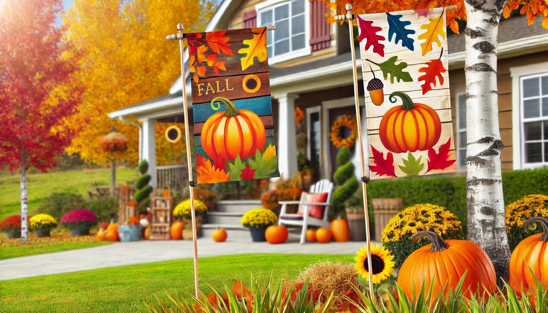 Fall & Autumn Flags & Decor