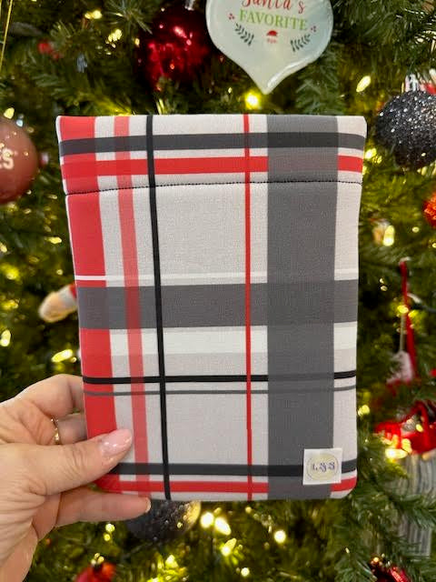 SCARLET AND GREY BOOK SLEEVE / E-READER SLEEVE by L&S Bookish Adventure