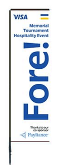 10 ft Double Sided Visa Fore Rectangle Sail Sign - The Flag Lady