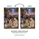 12x18 in Brilliant Nativity Suede Garden Flag - The Flag Lady