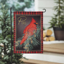 12x18 in Cardinal Peace Burlap Garden Flag - The Flag Lady