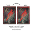 12x18 in Cardinal Peace Burlap Garden Flag - The Flag Lady