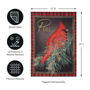 12x18 in Cardinal Peace Burlap Garden Flag - The Flag Lady