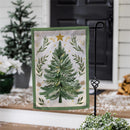 12x18 in Christmas Tree with Acorn Burlap Garden Flag - The Flag Lady