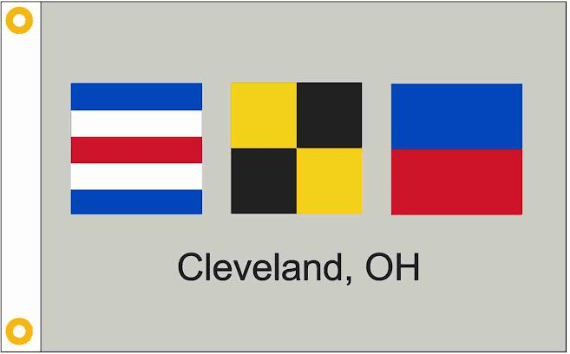12x18 in Cleveland Nautical Flag - The Flag Lady