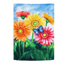 12x18 in Gerbera Daisies Textured Suede Garden Flag - The Flag Lady