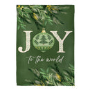 12x18 in Greenery Joy to the World Suede Garden Flag - The Flag Lady