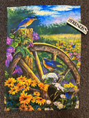 12x18 in Morning Melodies Suede Garden Flag - The Flag Lady