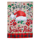 12x18 in Santa Paws Suede Garden Flag - The Flag Lady
