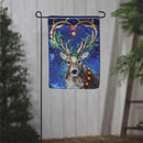 12x18 in Santa's Reindeer Lustre Garden Flag - The Flag Lady