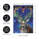 12x18 in Santa's Reindeer Lustre Garden Flag - The Flag Lady