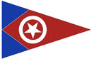 12x18 in Sewn White Star Pennant for Seidman - The Flag Lady
