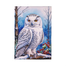 12x18 in Snow Owl Burlap Garden Flag - The Flag Lady