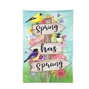 12x18 in Spring Sign Burlap Garden Flag - The Flag Lady