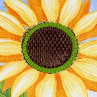 12x18 in Sunflower & Ladybug Burlap Garden Flag - The Flag Lady