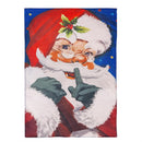 12x18 in Traditional Santa Portrait Burlap Garden Flag - The Flag Lady