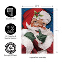 12x18 in Traditional Santa Portrait Burlap Garden Flag - The Flag Lady