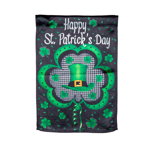 12x18 in Welcome St. Pats Lustre Garden Flag - The Flag Lady