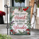 12x18 in Wondering Heart Applique Garden Flag - The Flag Lady