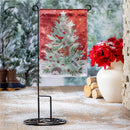 12x18 in Woodland Animal Christmas Tree Lustre Garden Flag - The Flag Lady
