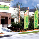 13' Premium Razor Sail Sign Kit (Double Sided w/ Ground Spike) - The Flag Lady