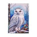 Snow Owl Burlap Garden Flag