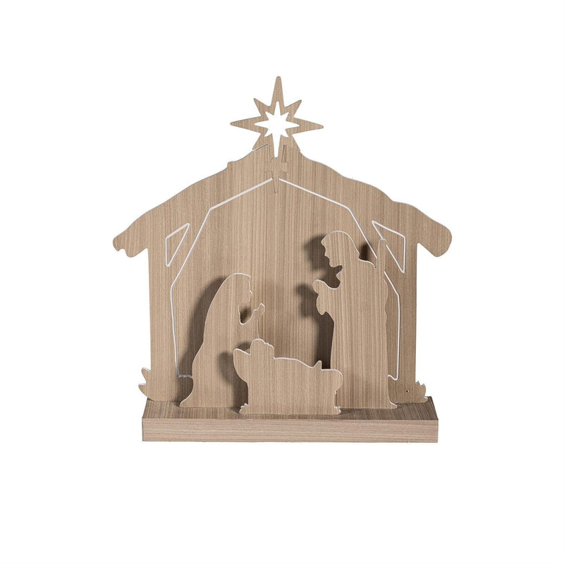 16 in Nativity Scene LED Wood Table Decor - The Flag Lady