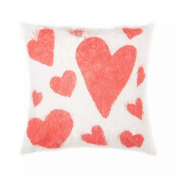 18x18 in Printed Hearts Pillow - The Flag Lady