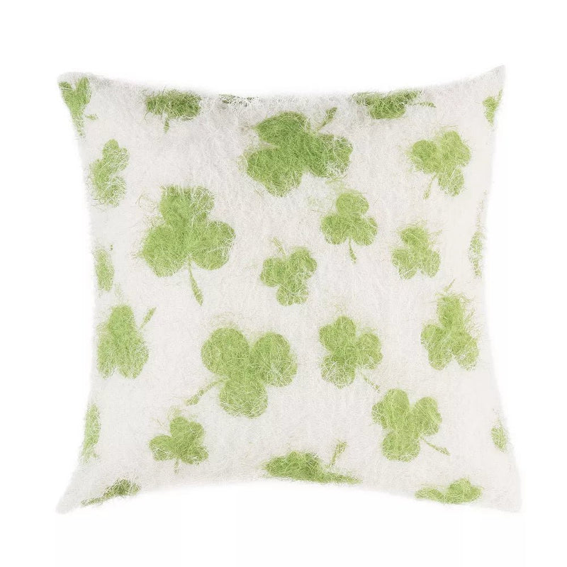 18x18 in Printed Shamrock Throw Pillow - The Flag Lady