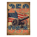 250th Anniversary Cannons Burlap Garden Flag - The Flag Lady