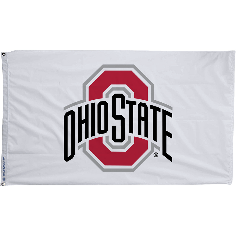 2.5x4 ft White Athletic Logo Printed - The Flag Lady
