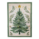 28x40 in Christmas Tree with Acorn Burlap House Flag - The Flag Lady