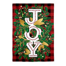28x40 in Holiday Joy Burlap House Flag - The Flag Lady