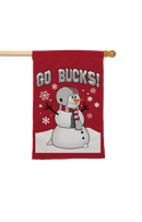 28x40 in Ohio State Snowman Banner - The Flag Lady